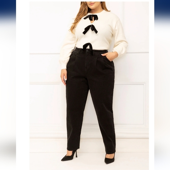 Eloquii NWTs Yvette Bridgett Wide Leg Black Jeans - Picture 4 of 7